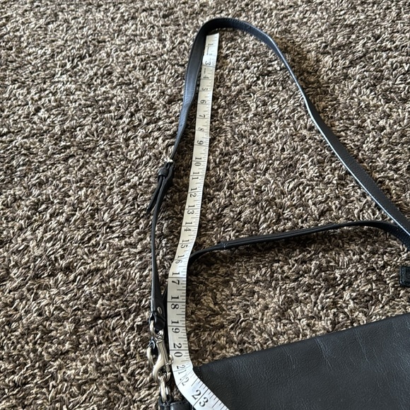 Coach Taylor Black Leather Shoulder Bag with Silver Accents